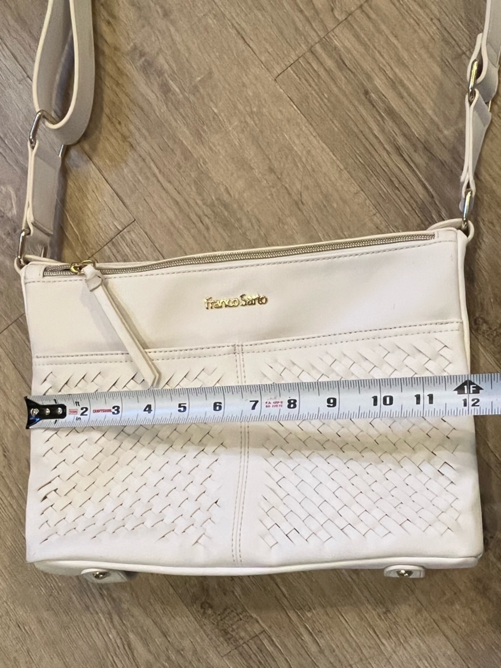 Franco Sarto White Woven Crossbody Bag NWOT - Picture 11 of 13
